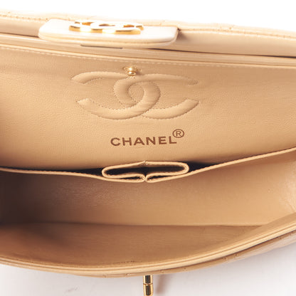 Chanel Lambskin Quilted Small Double Flap Beige 6 of 9