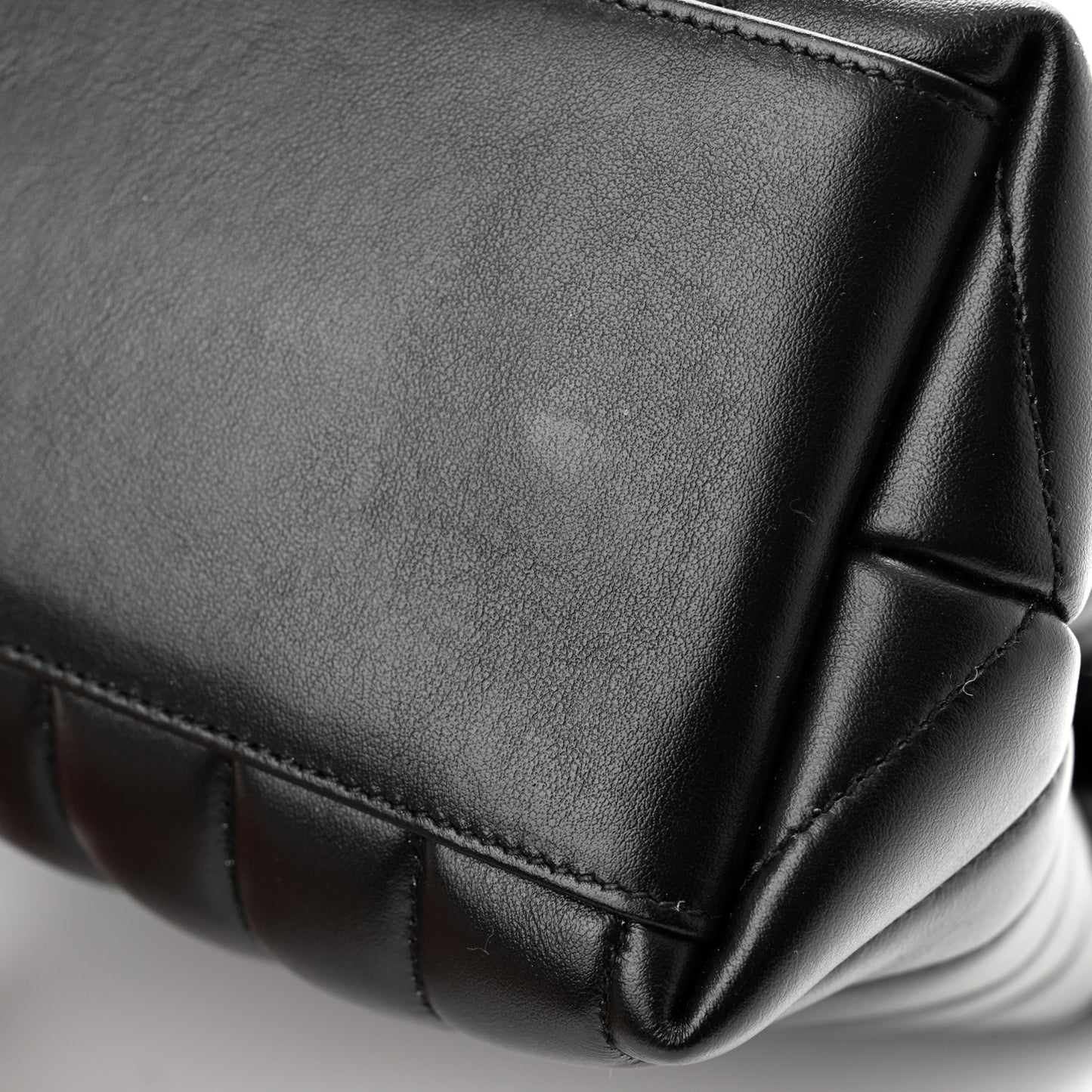 Calfskin Y Quilted Monogram Monochrome Medium Loulou Chain Satchel Black
