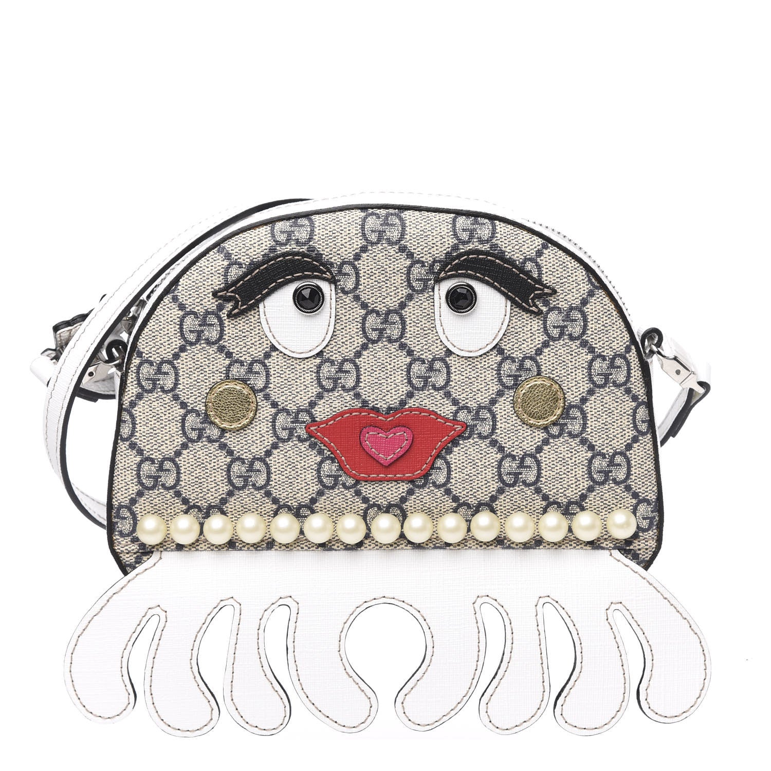 Gucci GG Supreme Monogram Childrens Octopus Messenger Bag White 1 of 10