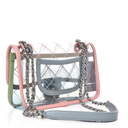 Chanel Lambskin PVC Quilted Mini Coco Splash Flap Blue Green 2 of 11