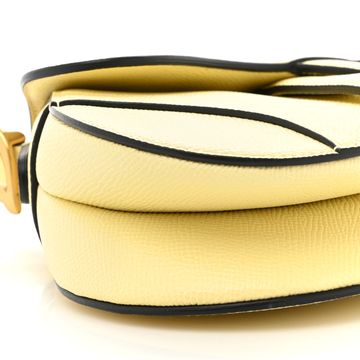 Christian Dior Grained Calfskin Mini Saddle Bag Yellow 9 of 9