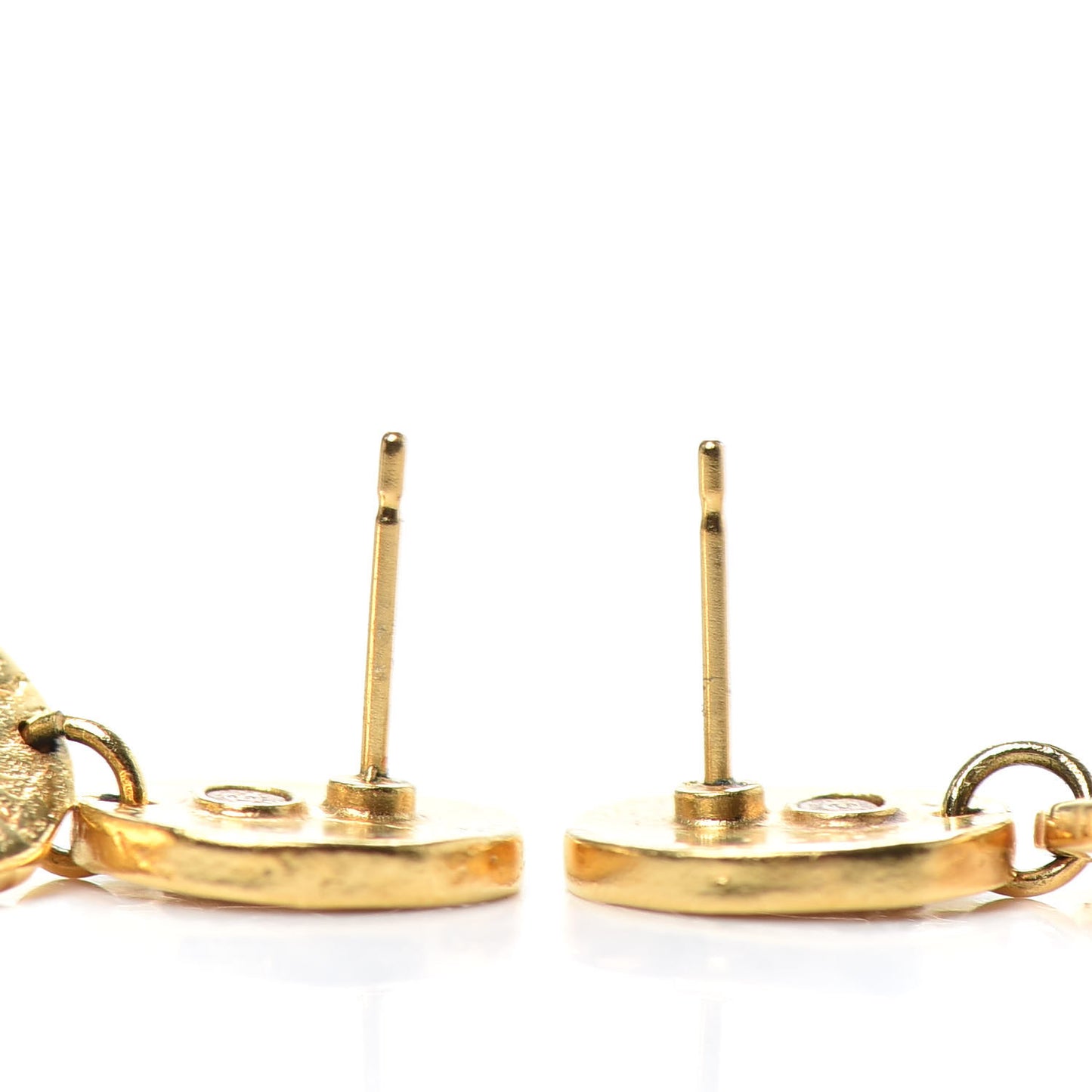 Pearl Crystal Papyrus Drop Strand Earrings Gold Blue