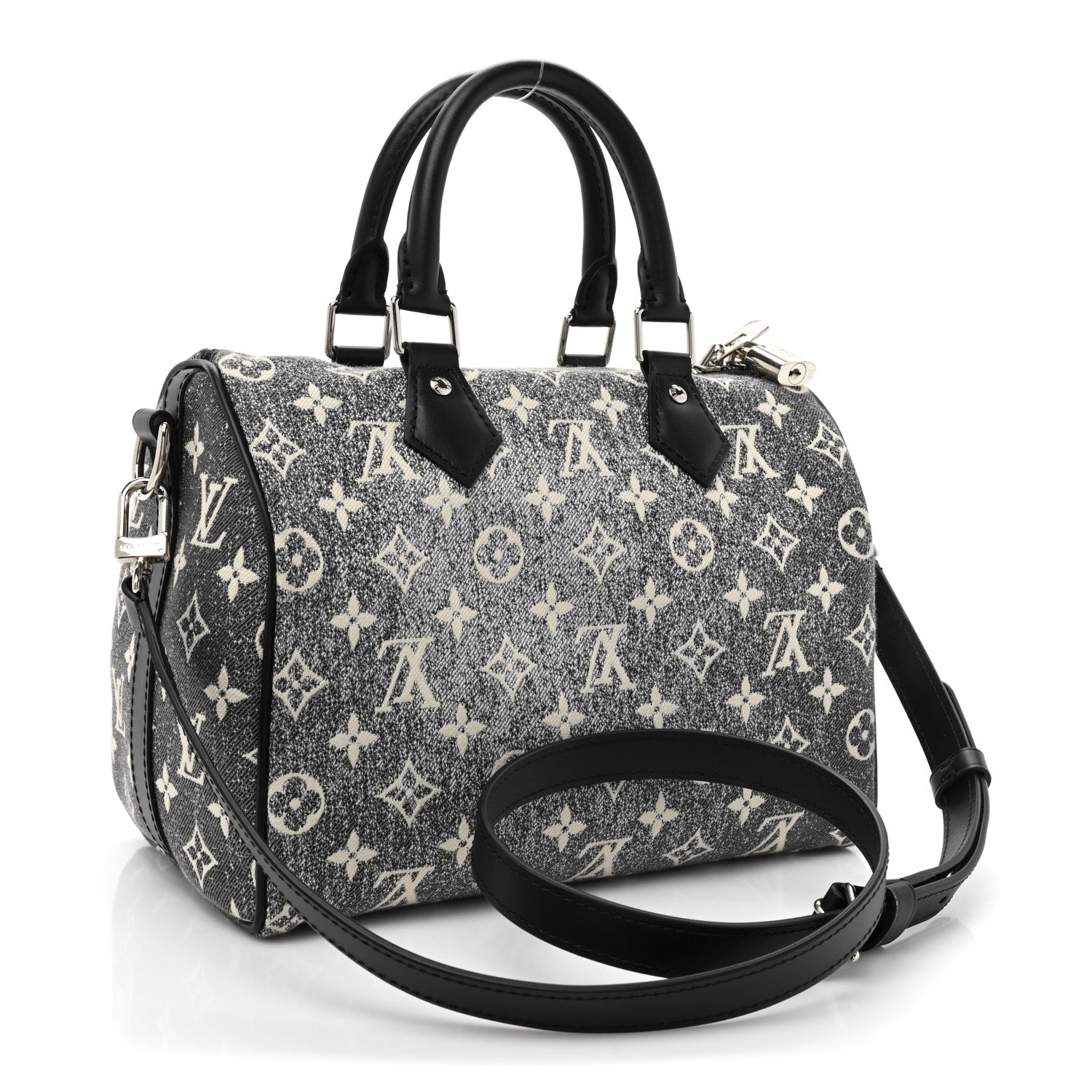 Louis Vuitton Denim Monogram Jacquard Speedy Bandouliere 25 3 of 9