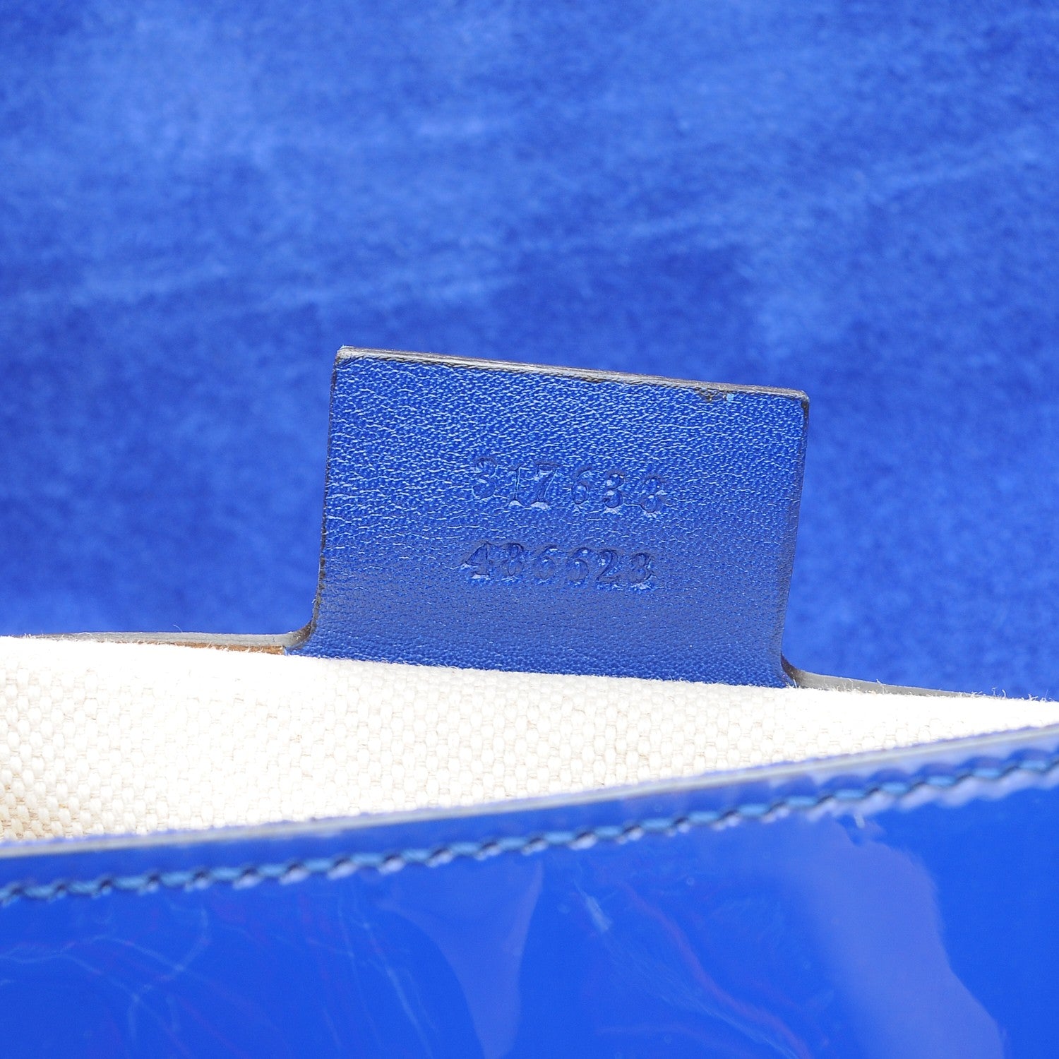 Gucci Patent Large Bright Bit Clutch Deep Zaffiro 7 of 7