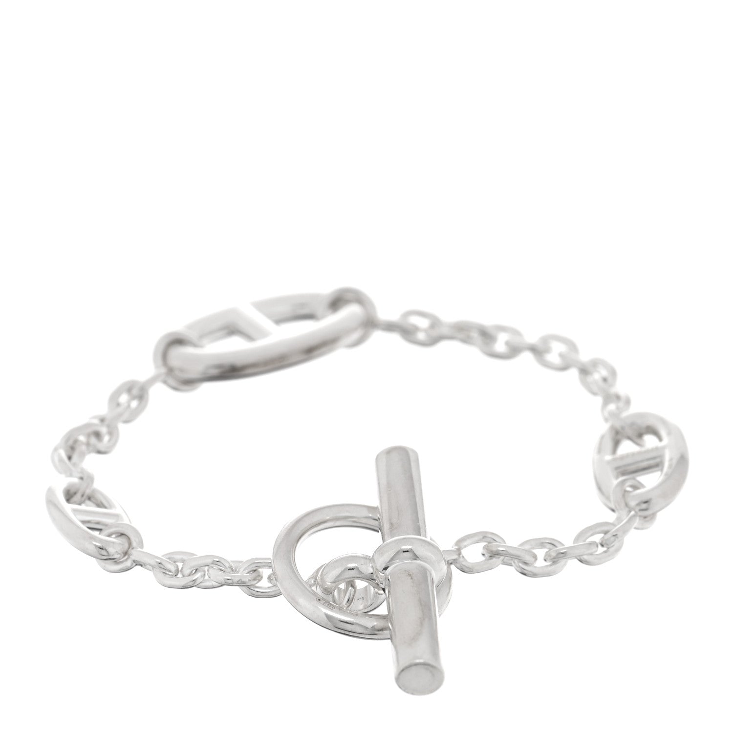 Hermes Sterling Silver Farandole Bracelet LG 2 of 4