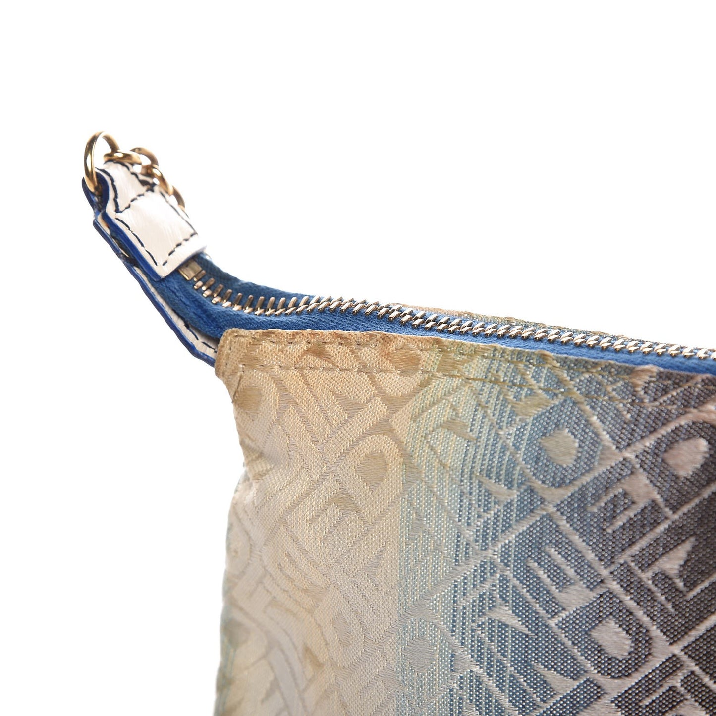 Canvas Ombre Logo Chain Strap Pochette Blue White