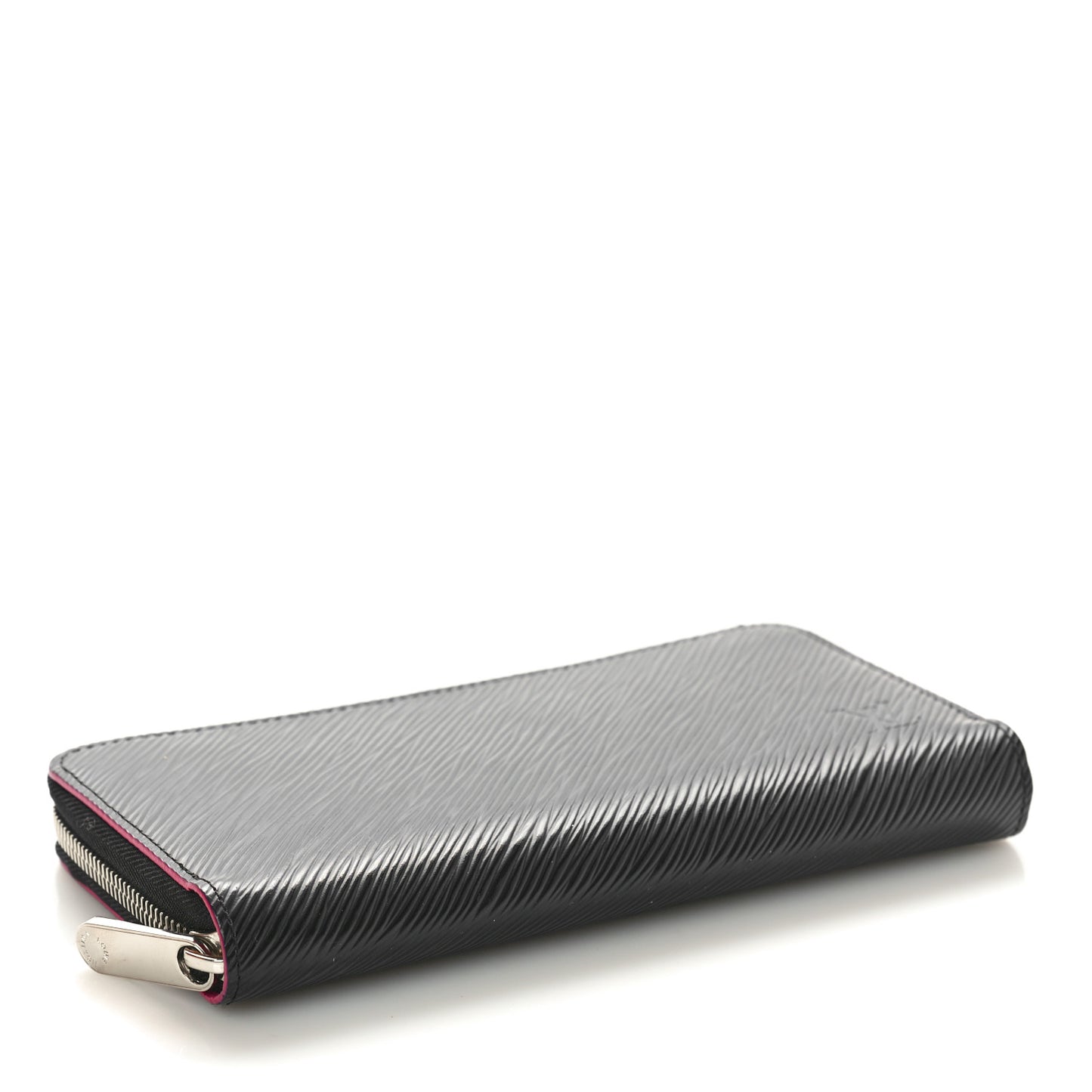 Epi Zippy Wallet Black Hot Pink