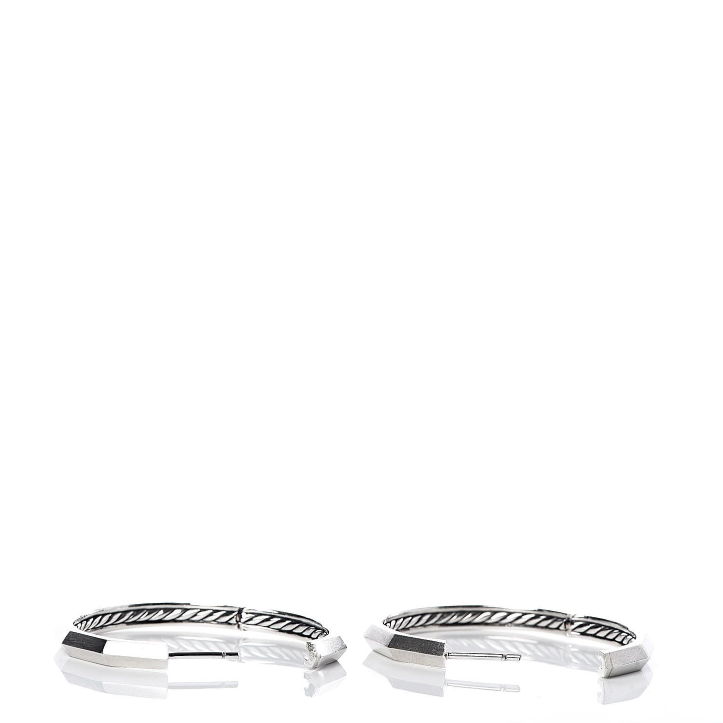 Sterling Silver Stax Hoop Earrings