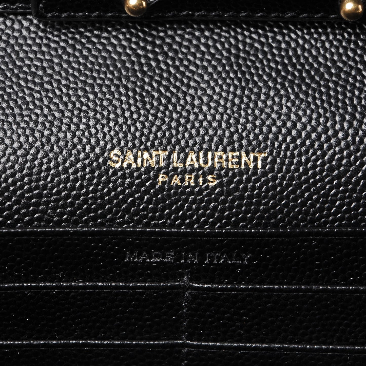 Grain De Poudre Matelasse Chevron Monogram Chain Wallet Black