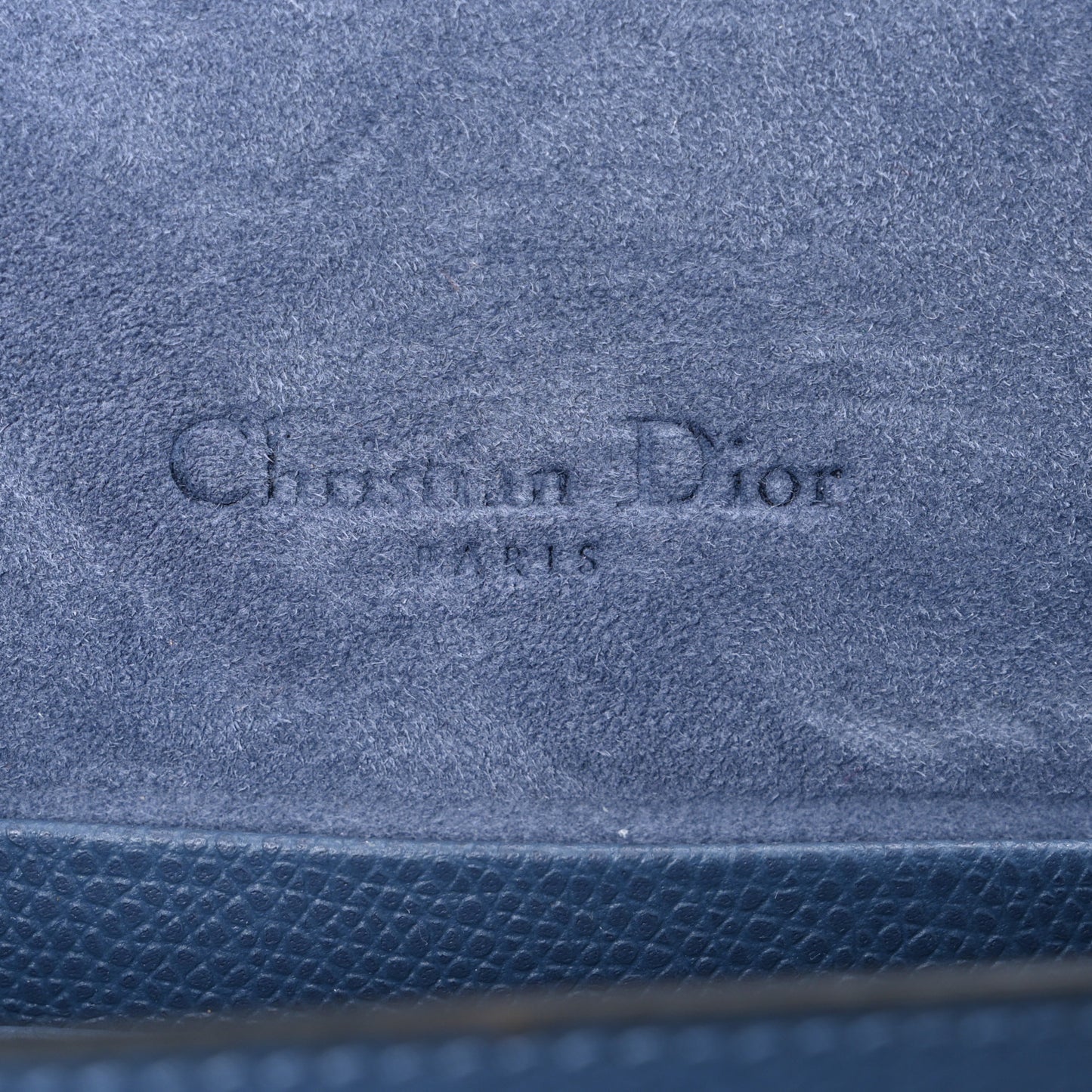 Grained Calfskin Saddle Belt Bag Denim Blue