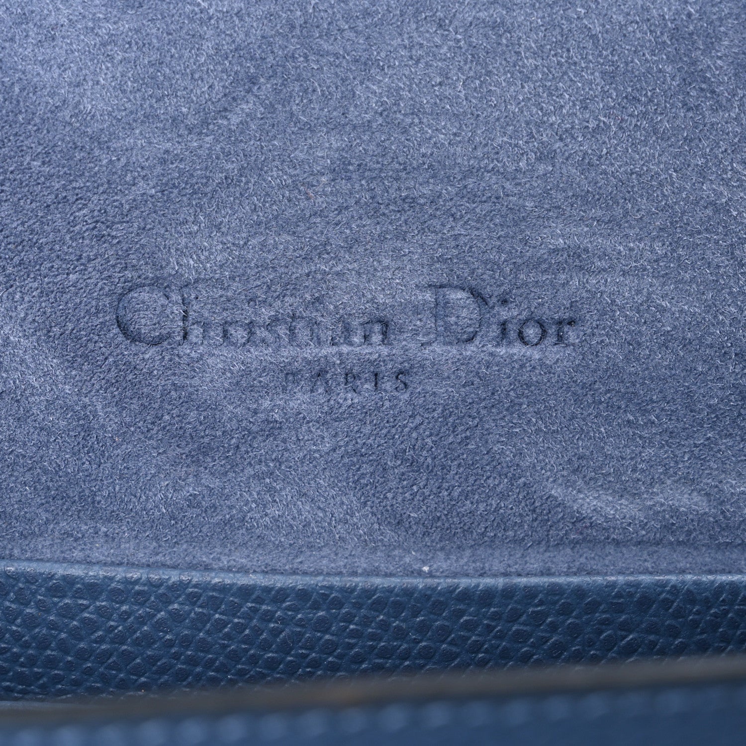 Christian Dior Grained Calfskin Saddle Belt Bag Denim Blue 6 of 11