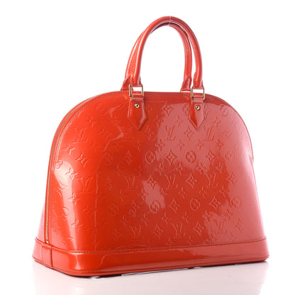 Louis Vuitton Vernis Alma GM Orange Sunset 3 of 9