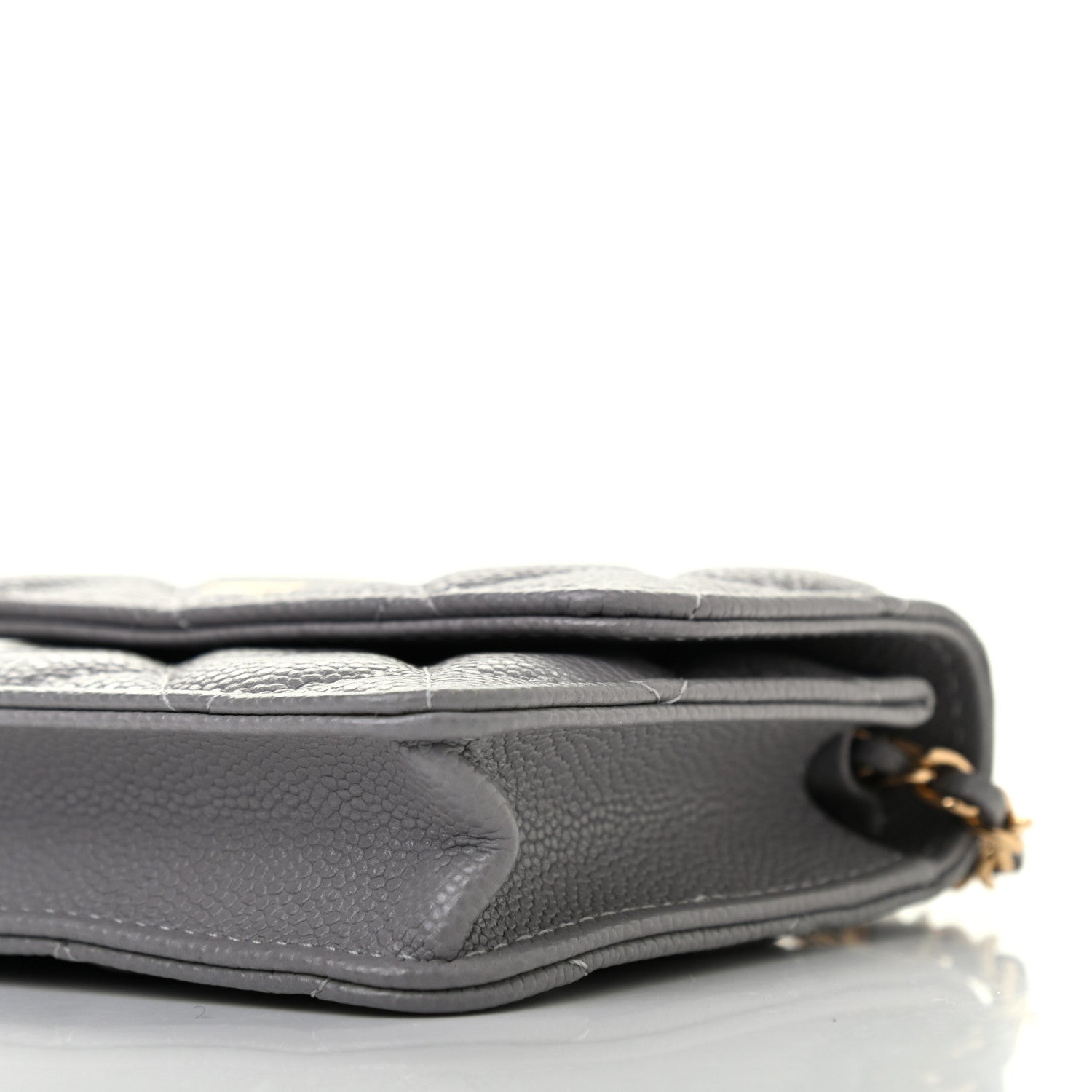 Chanel Caviar Quilted Miss Coco Clutch With Chain Grey 5 of 10