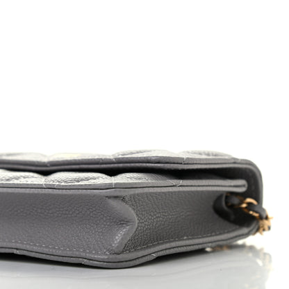 Chanel Caviar Quilted Miss Coco Clutch With Chain Grey 5 of 10