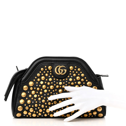 Gucci Calfskin Studded Small Re(Belle) Crossbody Bag Black 2 of 11