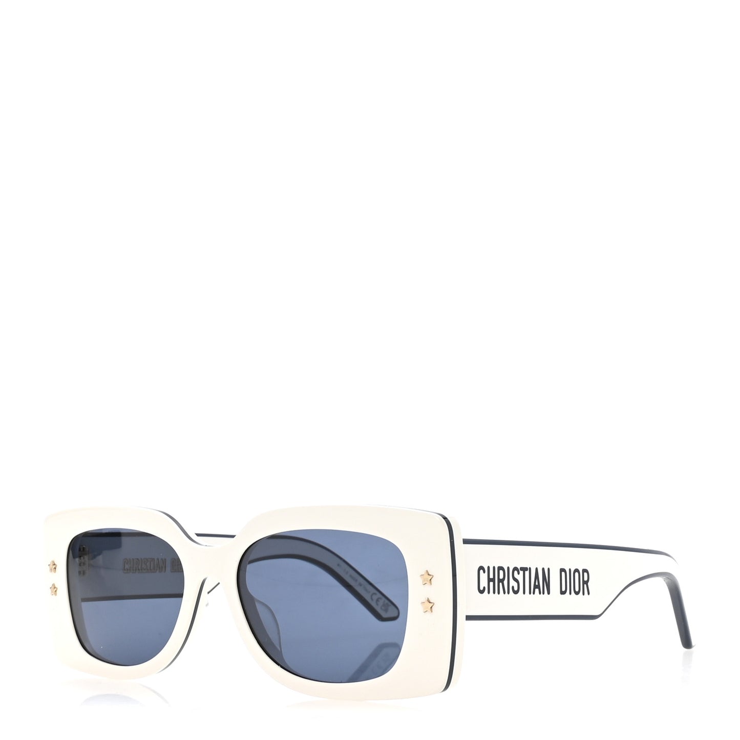Diorpacific S1U Square Sunglasses White Blue