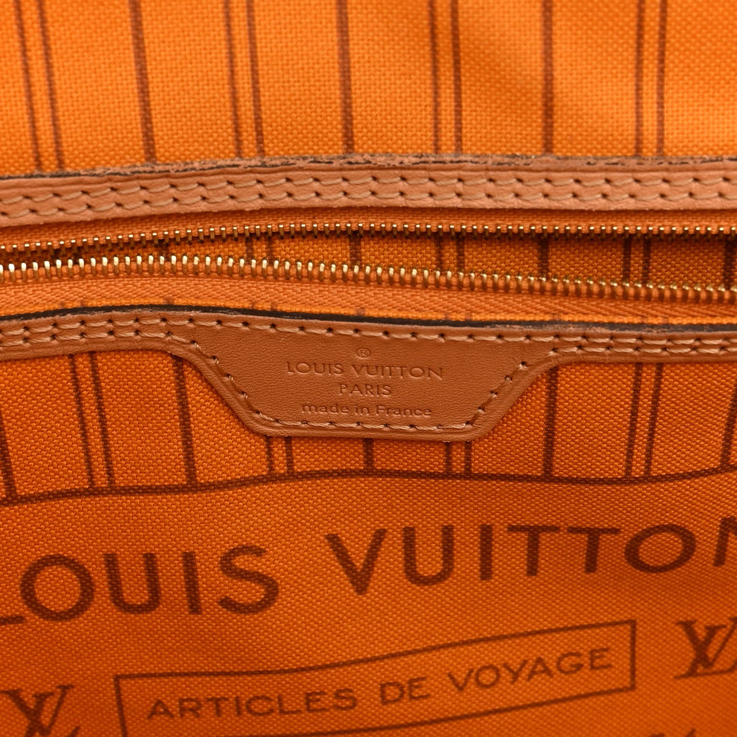 Damier Azur Braided Neverfull MM Orange