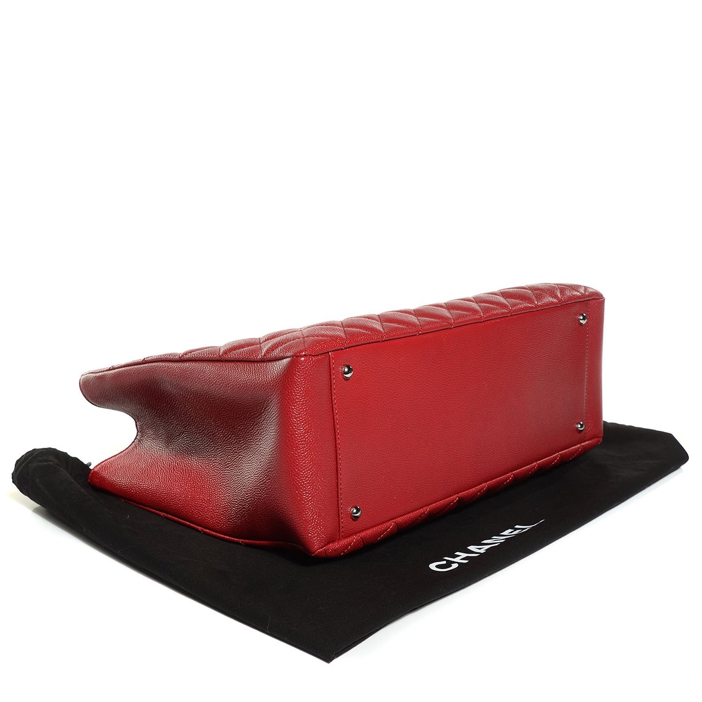 Caviar Quilted XL Grand Shopping Tote GST Red