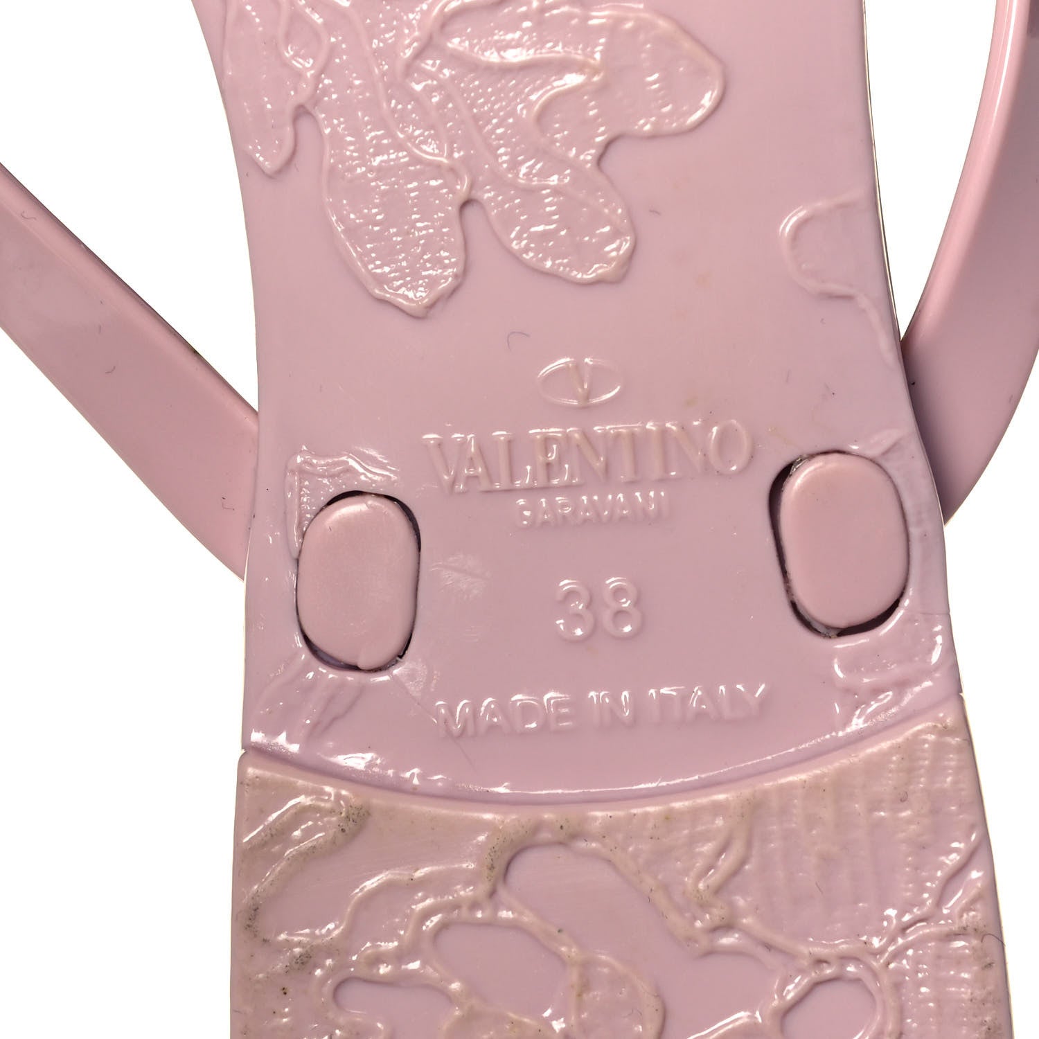 Valentino Garavani PVC Jelly Rockstud Bow Thong Sandals 38 Poudre 6 of 8