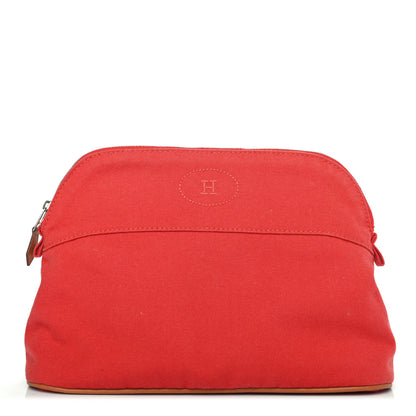 Hermes Cotton Bolide Travel Cosmetic Pouch Rouge 1 of 4