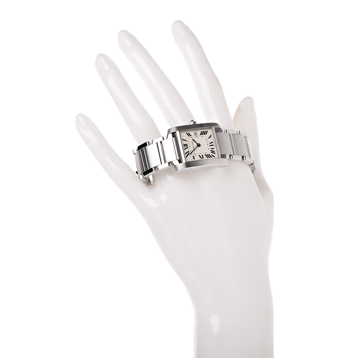 Cartier Stainless Steel 25mm Tank Francaise Quartz Watch 3 of 9