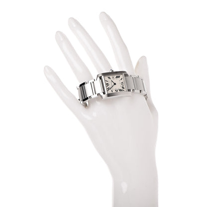 Cartier Stainless Steel 25mm Tank Francaise Quartz Watch 3 of 9