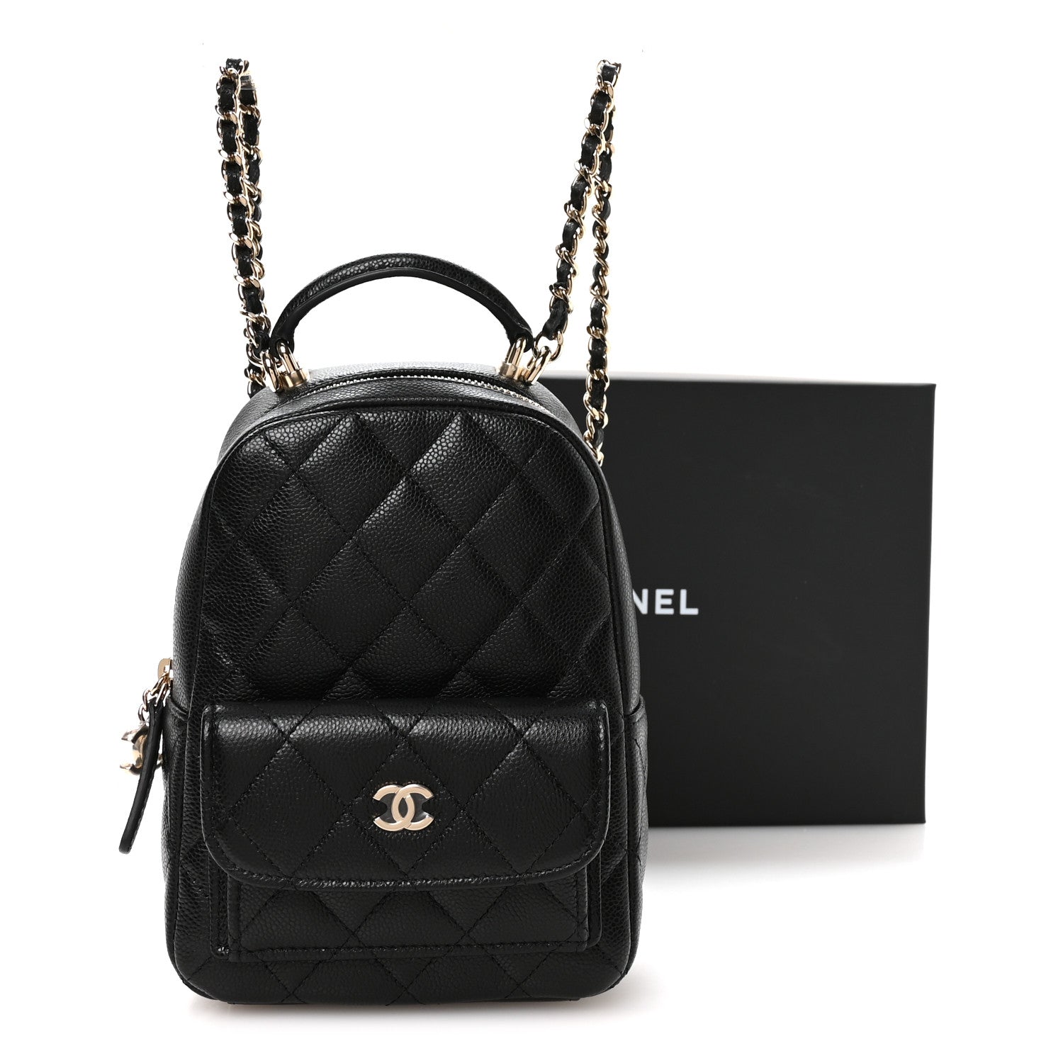 Chanel Caviar Quilted CC Mini Classic Backpack Black 10 of 10
