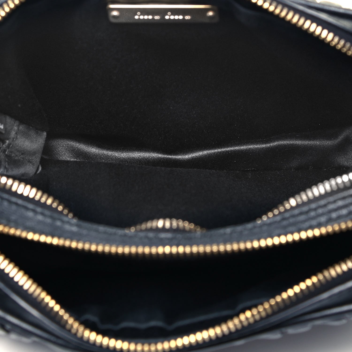 Miu Miu Nappa Matelasse Double Zip Pochette Clutch Black 9 of 10
