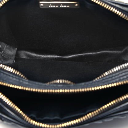 Miu Miu Nappa Matelasse Double Zip Pochette Clutch Black 9 of 10