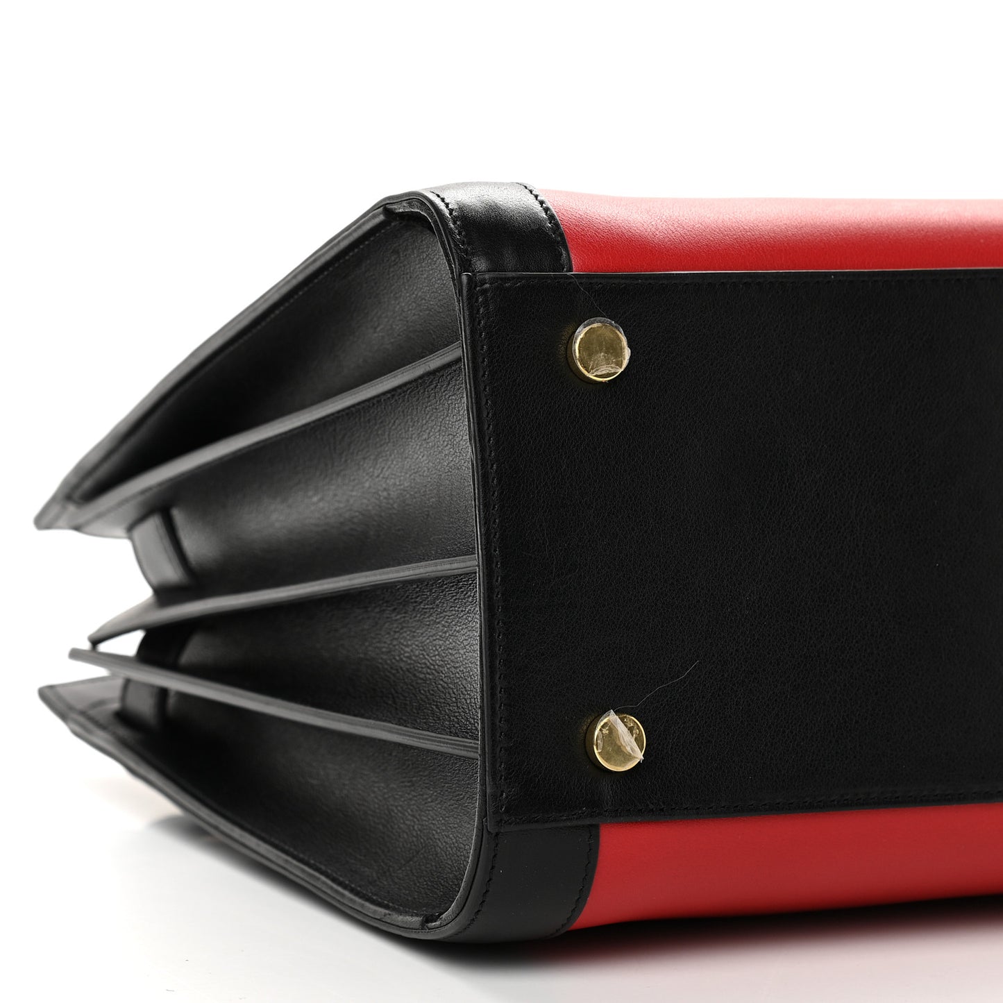 Calfskin Bi-Color Small Sac De Jour Lipstick Red Black