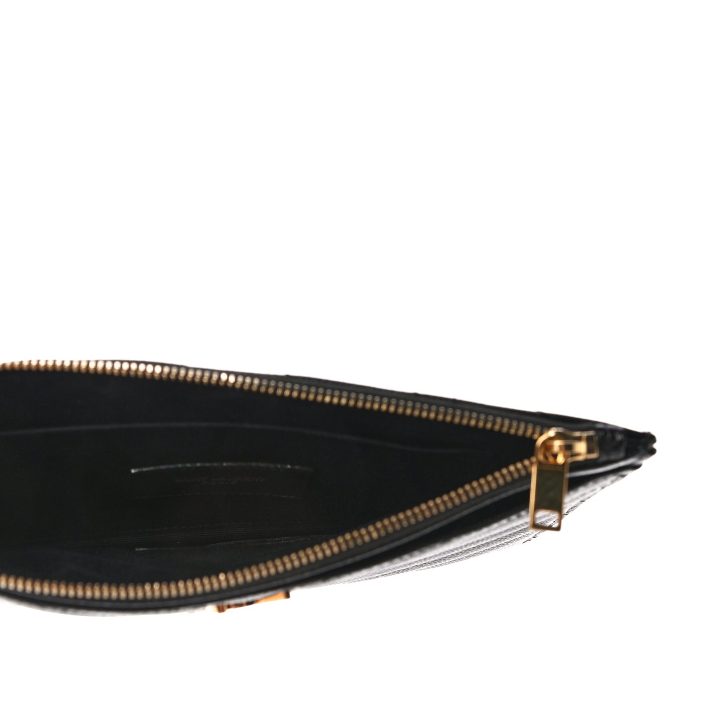 Grain De Poudre Chevron Monogram Bill Pouch Black