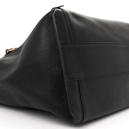 Chloe Smooth Calfskin Medium Milo Shopping Tote Black 8 of 13