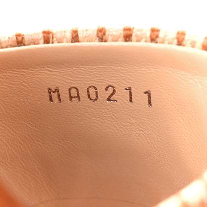 Louis Vuitton Raffia Calfskin Monogram Lock It Flat Mules 36.5 Cognac Brown 8 of 9