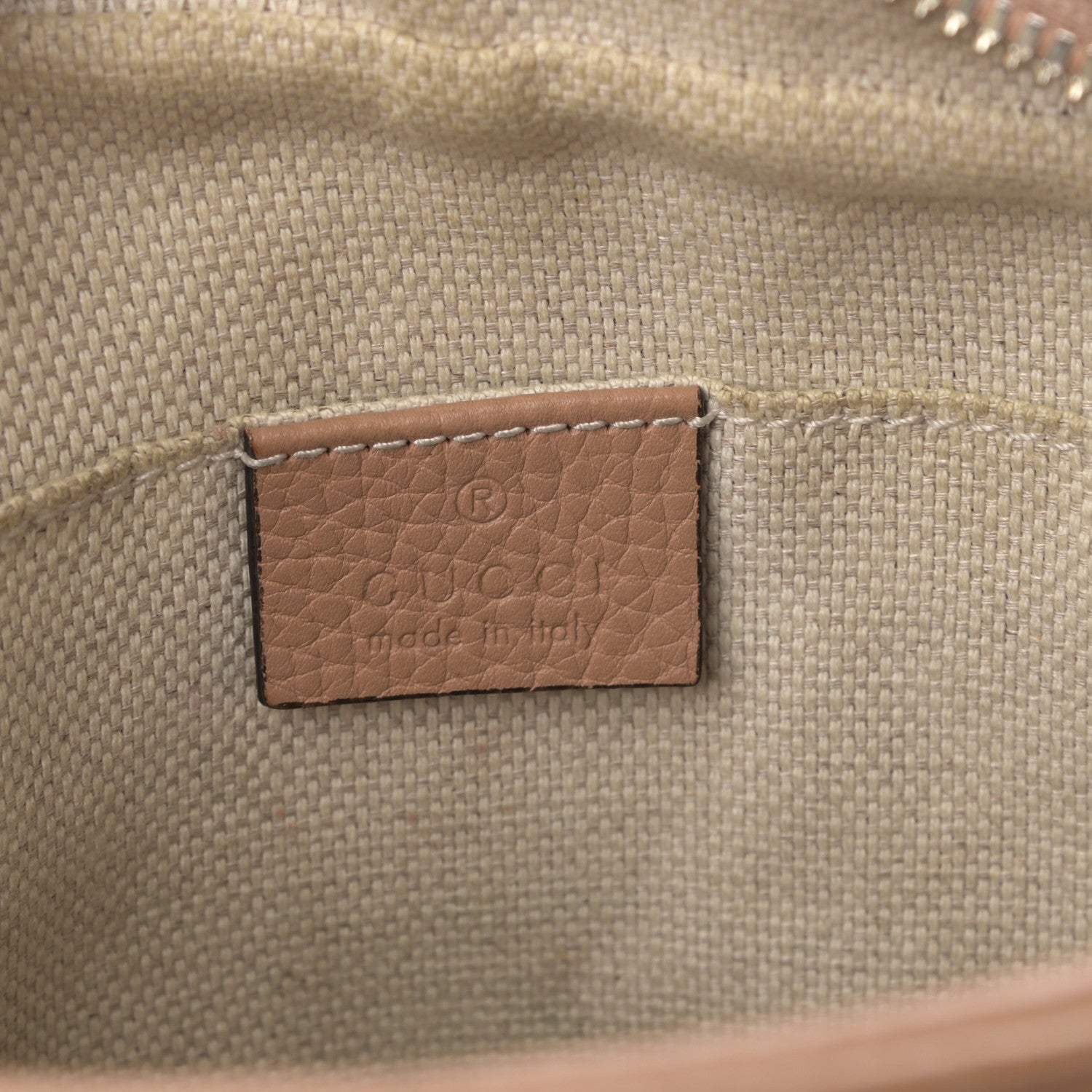 Gucci Pebbled Calfskin Small Soho Disco Bag Camelia 6 of 11