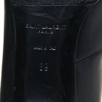 Saint Laurent Calfskin Cat 50 Laced Boots 39 Black 6 of 11