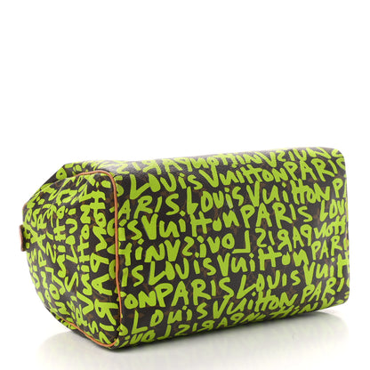 Louis Vuitton Monogram Graffiti Speedy 30 Green 4 of 10
