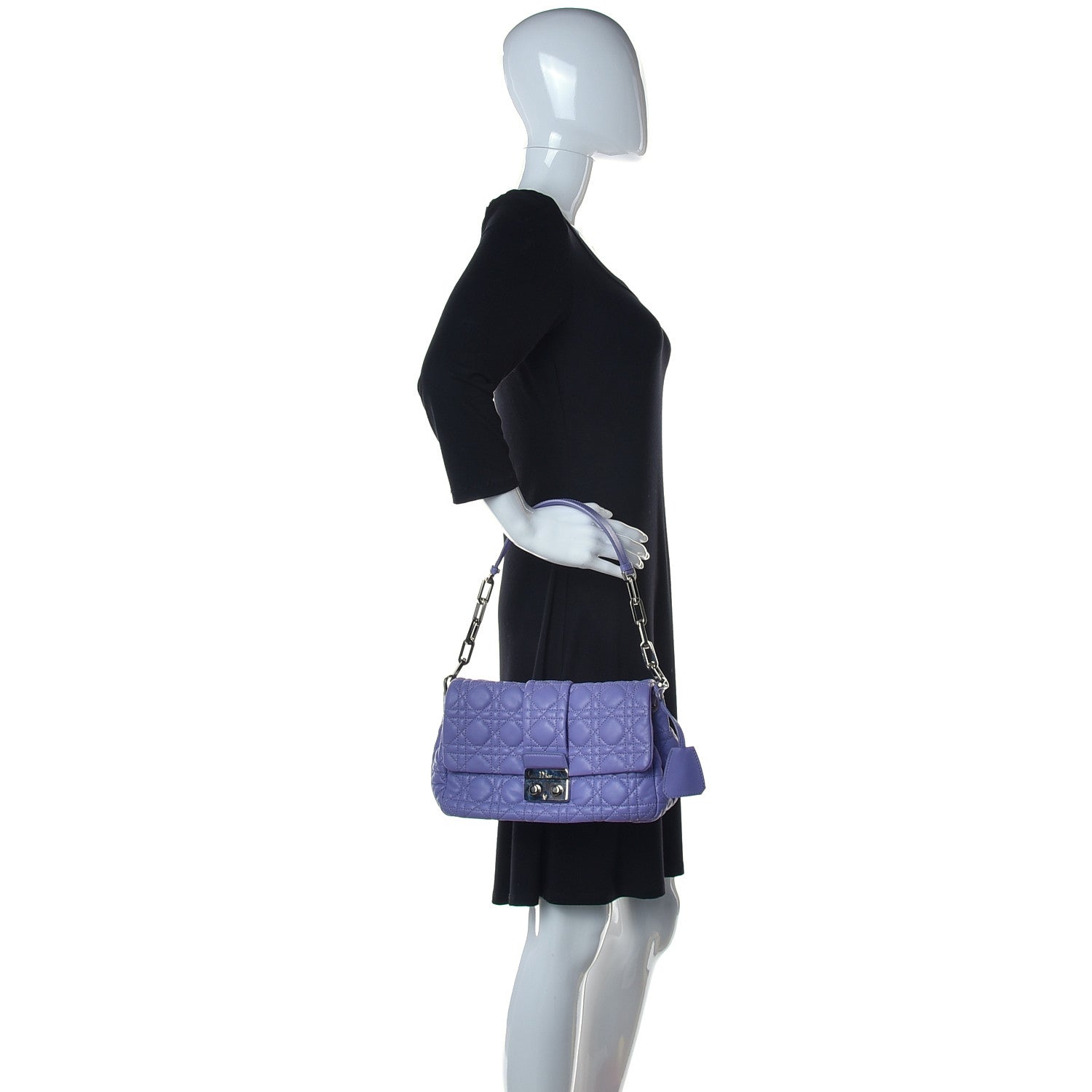 Christian Dior Cannage New Lock Flap Lilac 2 of 15