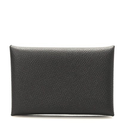 Hermes Epsom Calvi Card Case Black 1 of 10