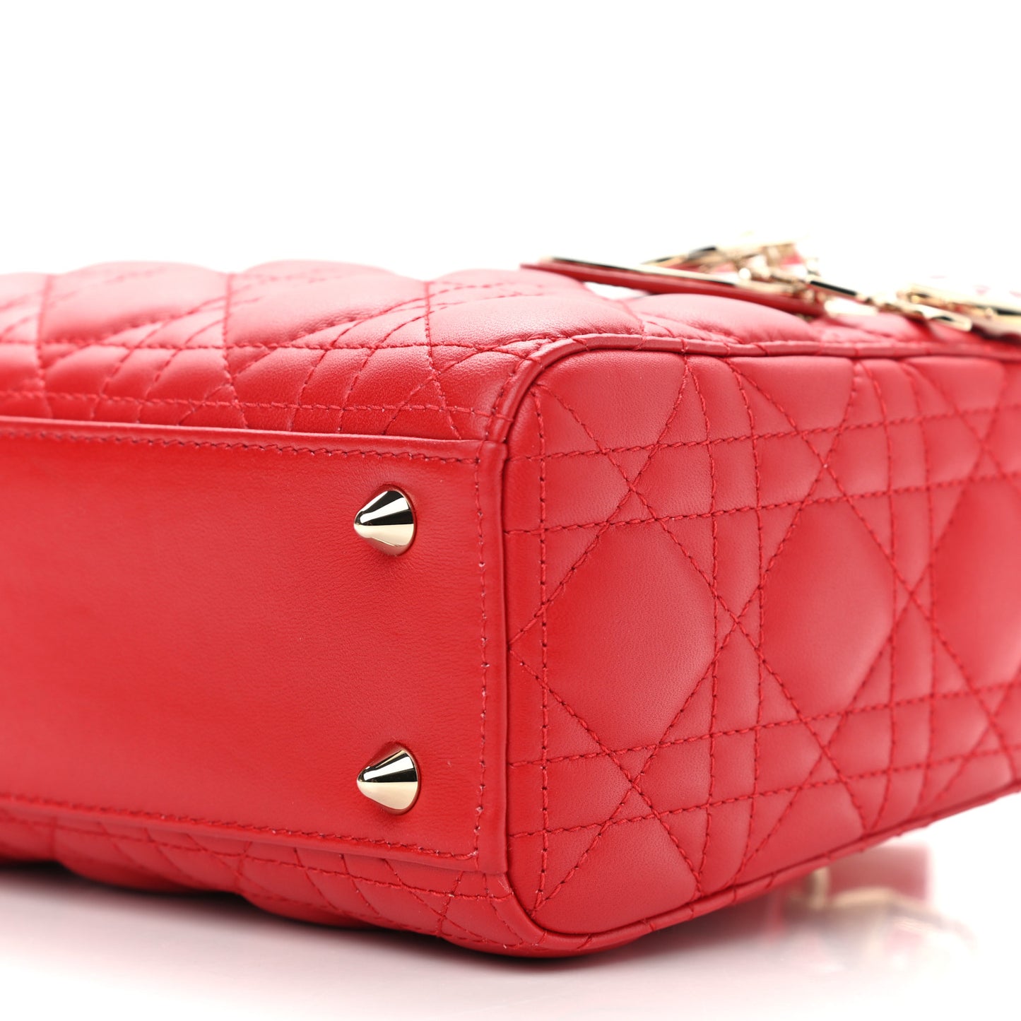 Lambskin Cannage Small My ABCDior Lady Dior Red