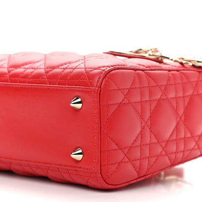 Christian Dior Lambskin Cannage Small My ABCDior Lady Dior Red 9 of 9
