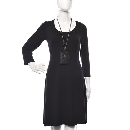 Chanel Caviar Quilted Card Holder On Chain Black 2 of 8