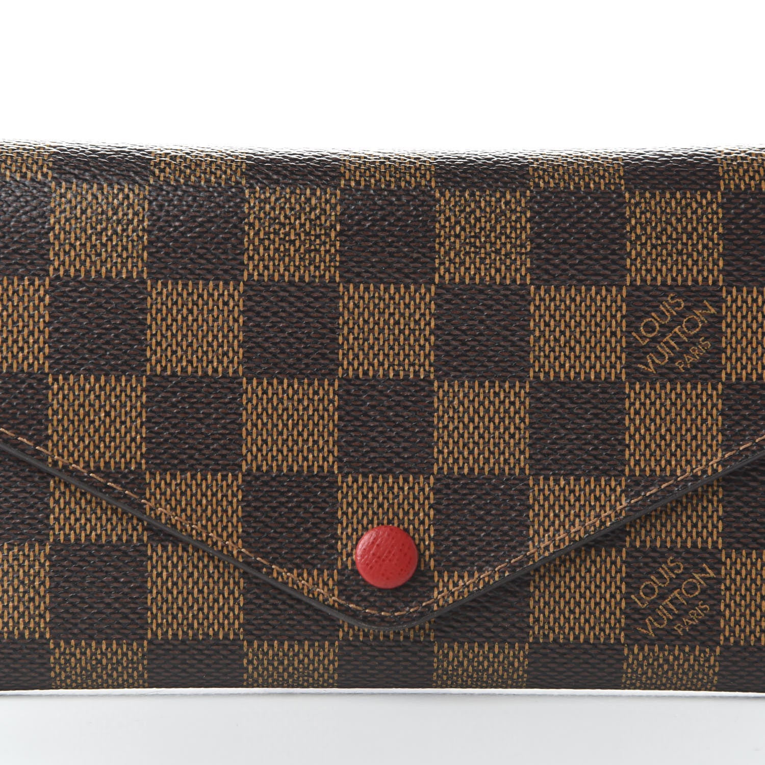 Louis Vuitton Damier Ebene Josephine Wallet Red 9 of 10