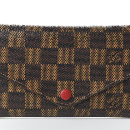 Louis Vuitton Damier Ebene Josephine Wallet Red 9 of 10