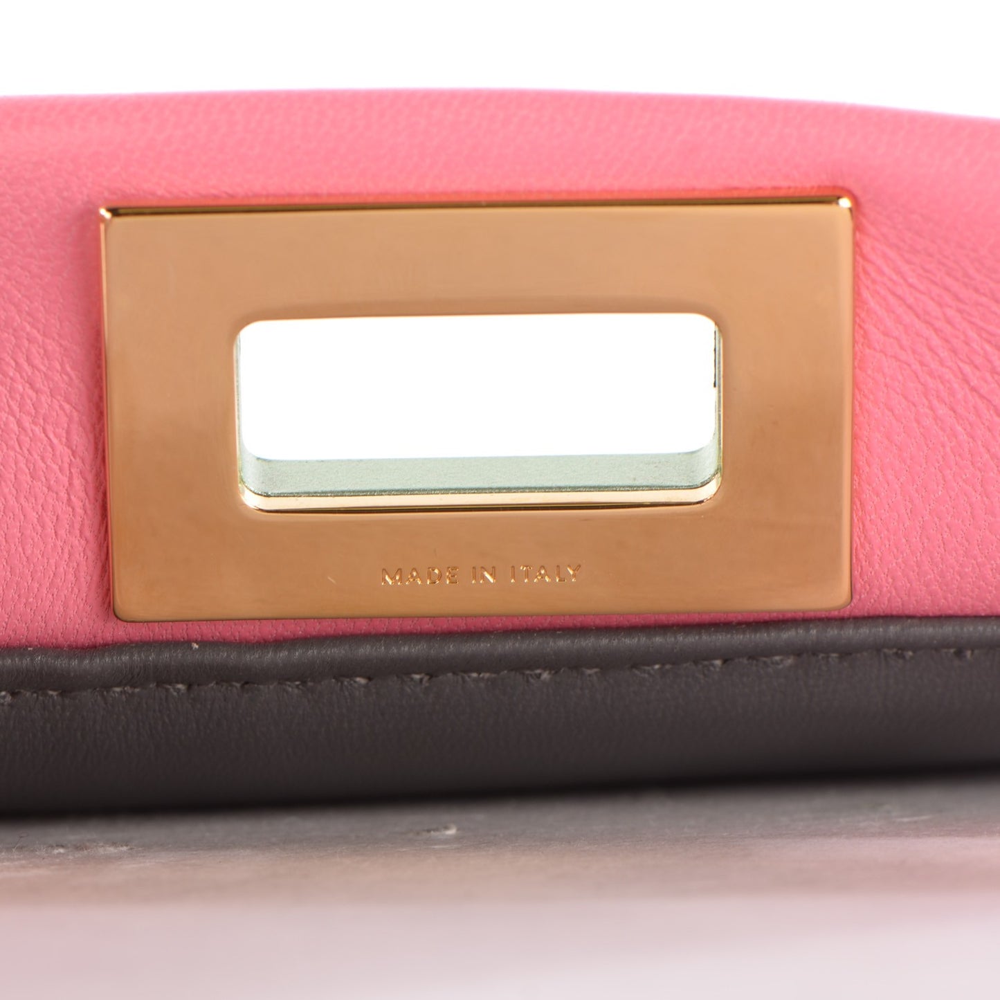 Nappa Colorblock Mini Peekaboo Iconic Satchel Rosa Fluo Oxigen Slate