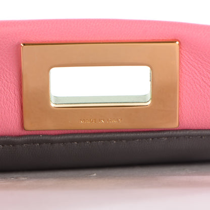 Fendi Nappa Colorblock Mini Peekaboo Iconic Satchel Rosa Fluo Oxigen Slate 8 of 8