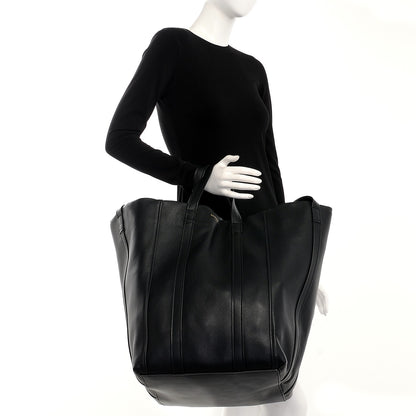 Balenciaga Calfskin Large Laundry Cabas Tote Black 3 of 10