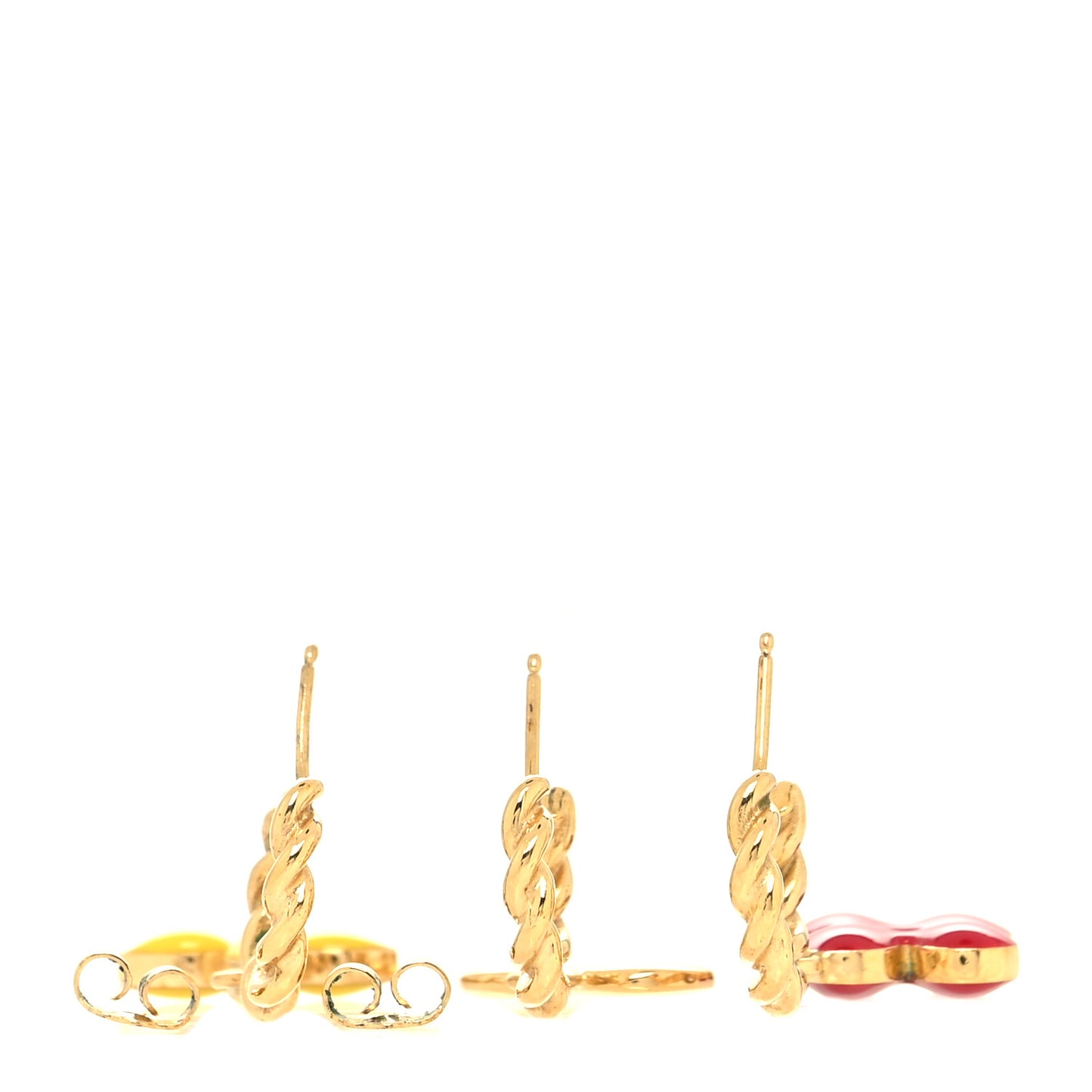 Sweet Monogram Earrings Set of Red Yellow