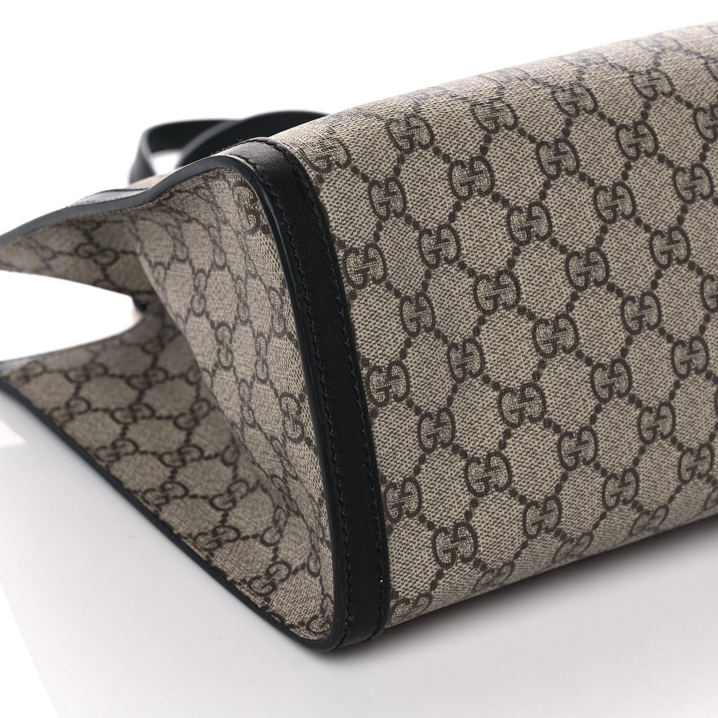 GG Supreme Monogram Medium Padlock Tote Black