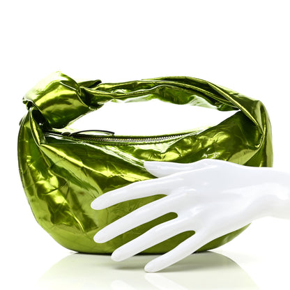 Bottega Veneta Metallic Crushed Calfskin Mini Jodie Chlorophyll 3 of 10