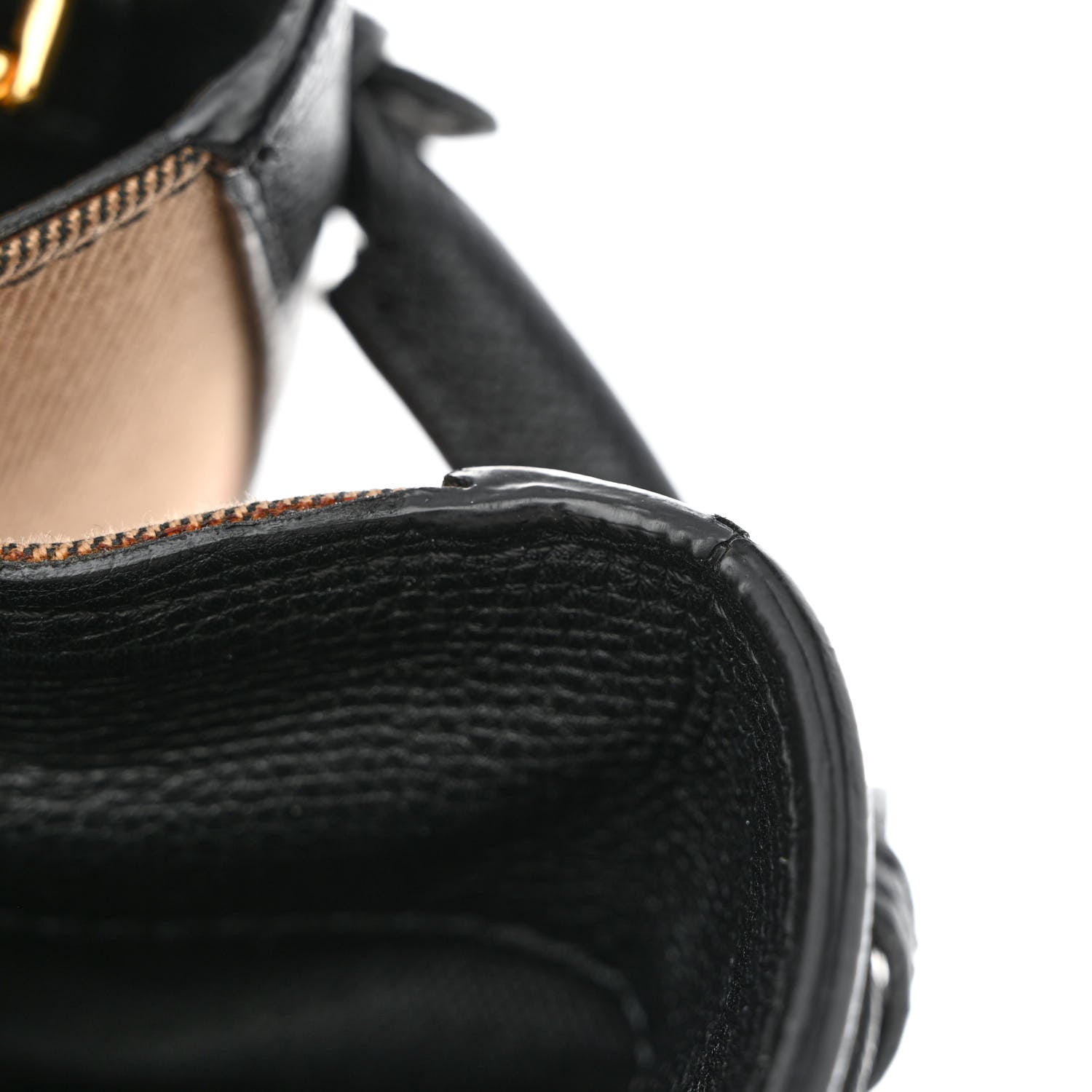 Burberry Grainy Calfskin House Check Large Banner Tote Black 16 of 21